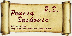 Puniša Dušković vizit kartica
